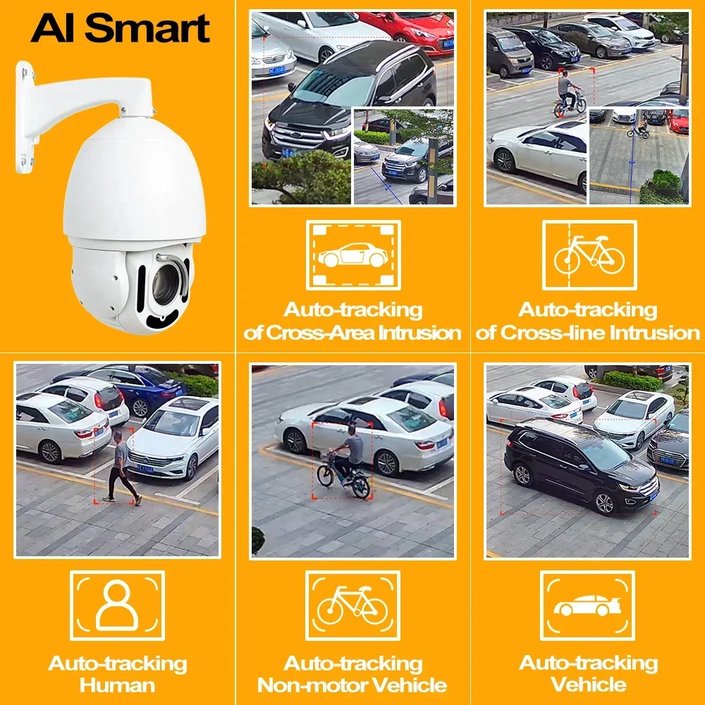 500 متر 1 كجم مسافة الصيد المضادة للتسلل سريع مع الصوت UNV IP شبكة 4MP ليزر Led كاميرا الأمن PTZ في الهواء الطلق #6