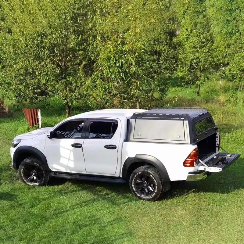 الطرق الوعرة شاحنة بيك اب المظلة غطاء السرير ل تويوتا هايلكس ريفو SR 2017 الألومنيوم عودة يغطي المظلة الصلبة #2