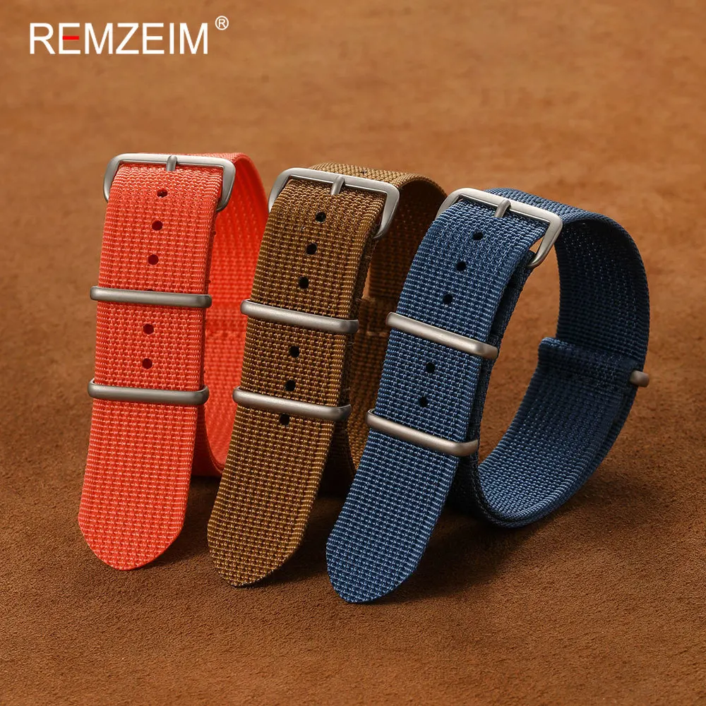Modisches Nylon-Armband für Männer und Frauen, lässiger Sportstil, bequemer Ersatz, langes Uhrenarmband, 18 mm, 20 mm, 22 mm