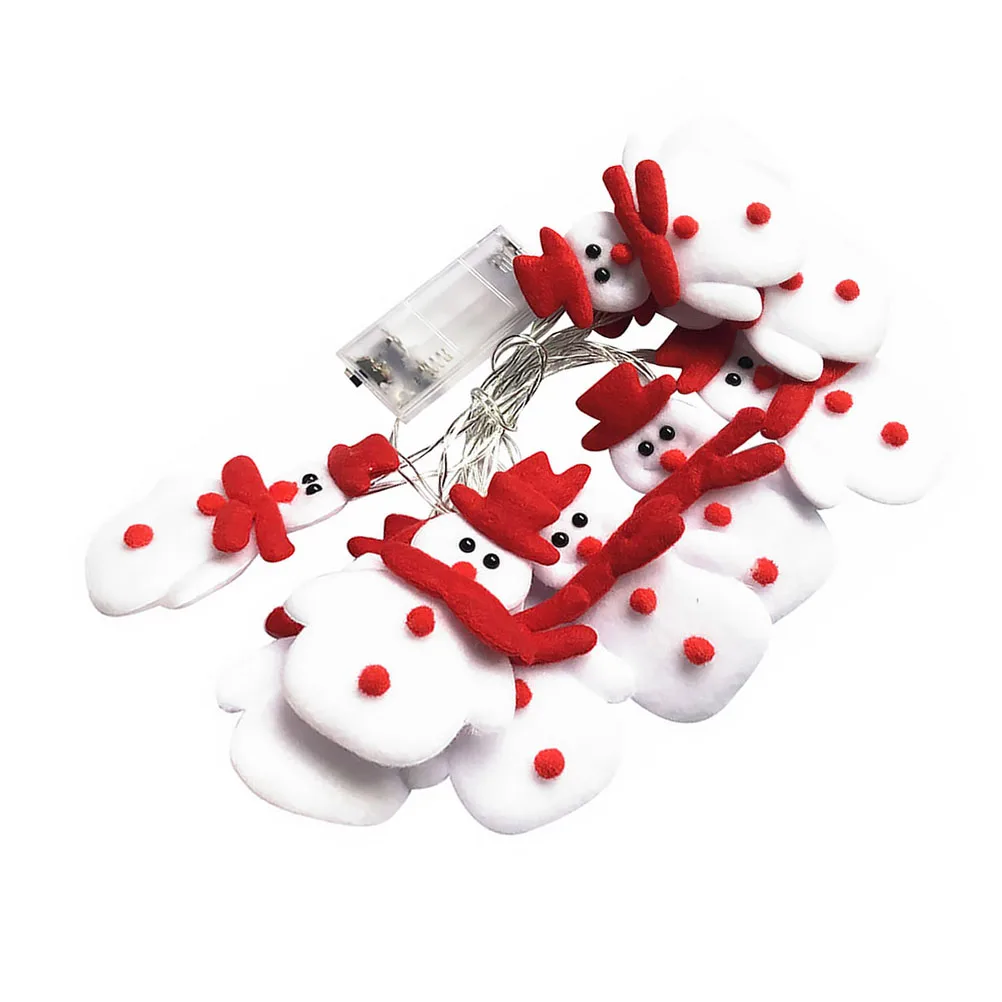 

Christmas Snowman String Lights Lighted Led Decoration Fabric Decorative Decorations