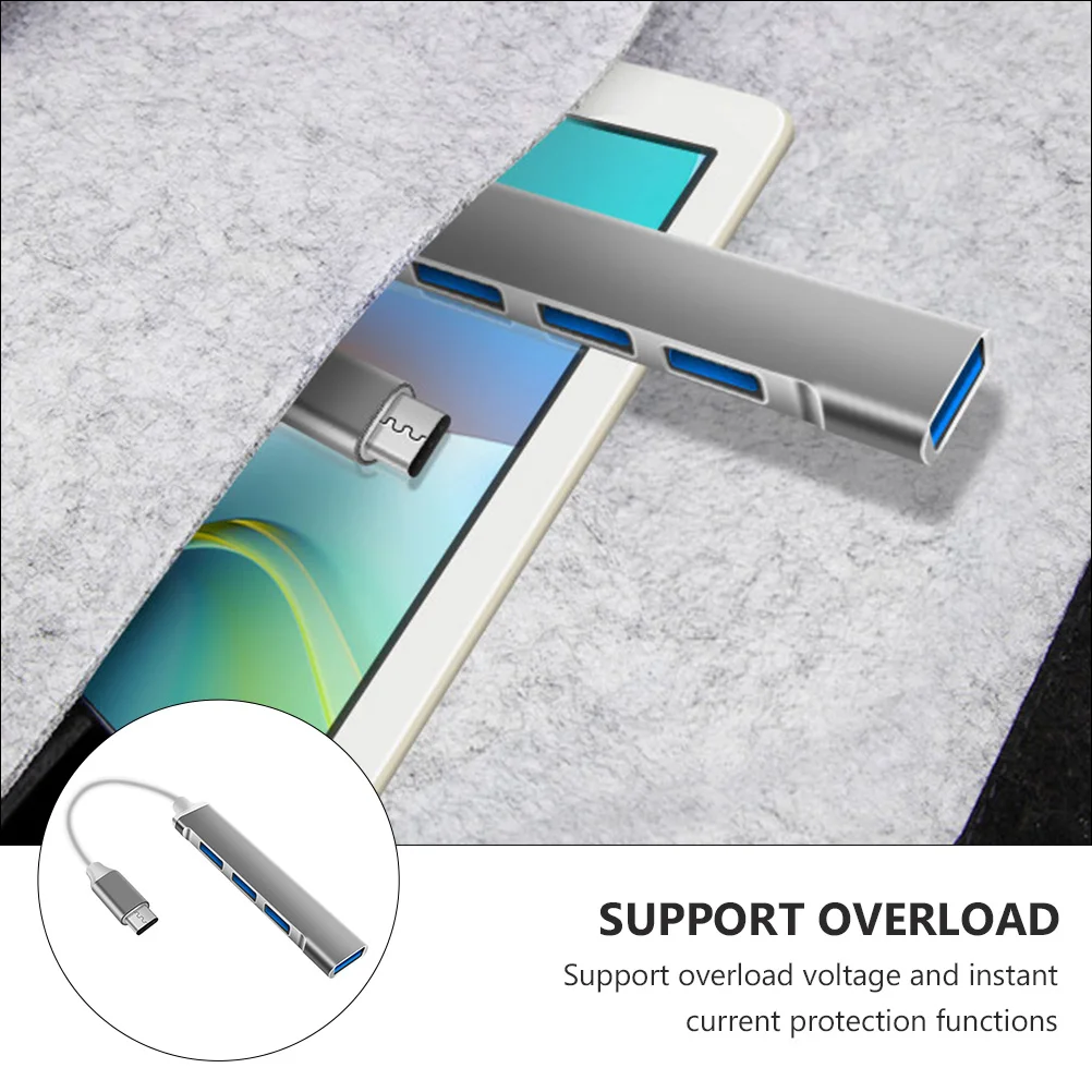 Portable Type High speed Multi Port Adapter USB3 0 2 0 Compatible Overload Protection Party