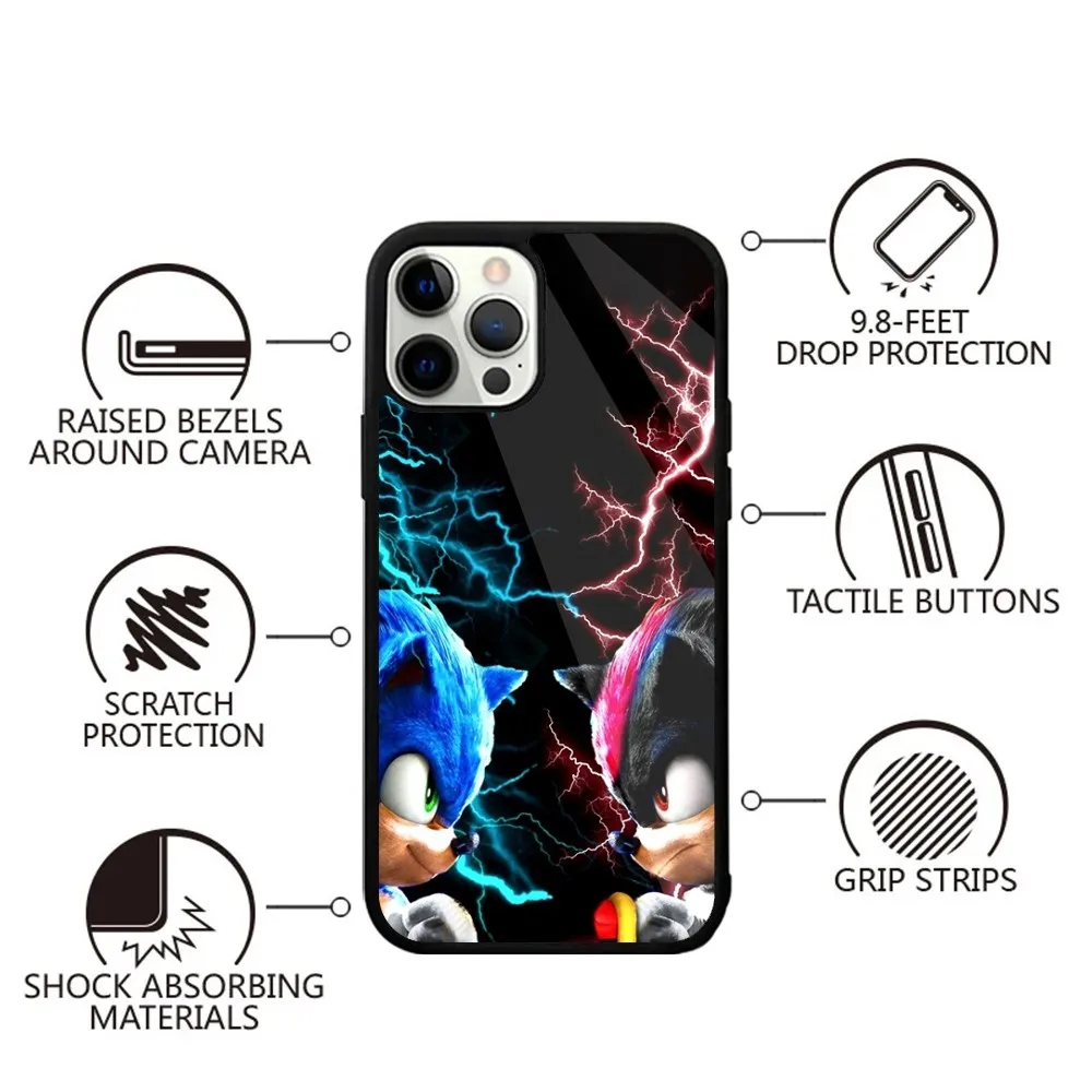 S-SonicS The HedgehogS Phone Case For iPhone 15,14,13,12,11,Plus,Pro,Max Mini Magsafe Magnetic Wireless Charging