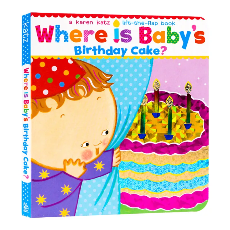 

Where Is Baby's Birthday Cake,Karen Katz, Baby Children's books aged 1 2 3, English picture book 9781416958178