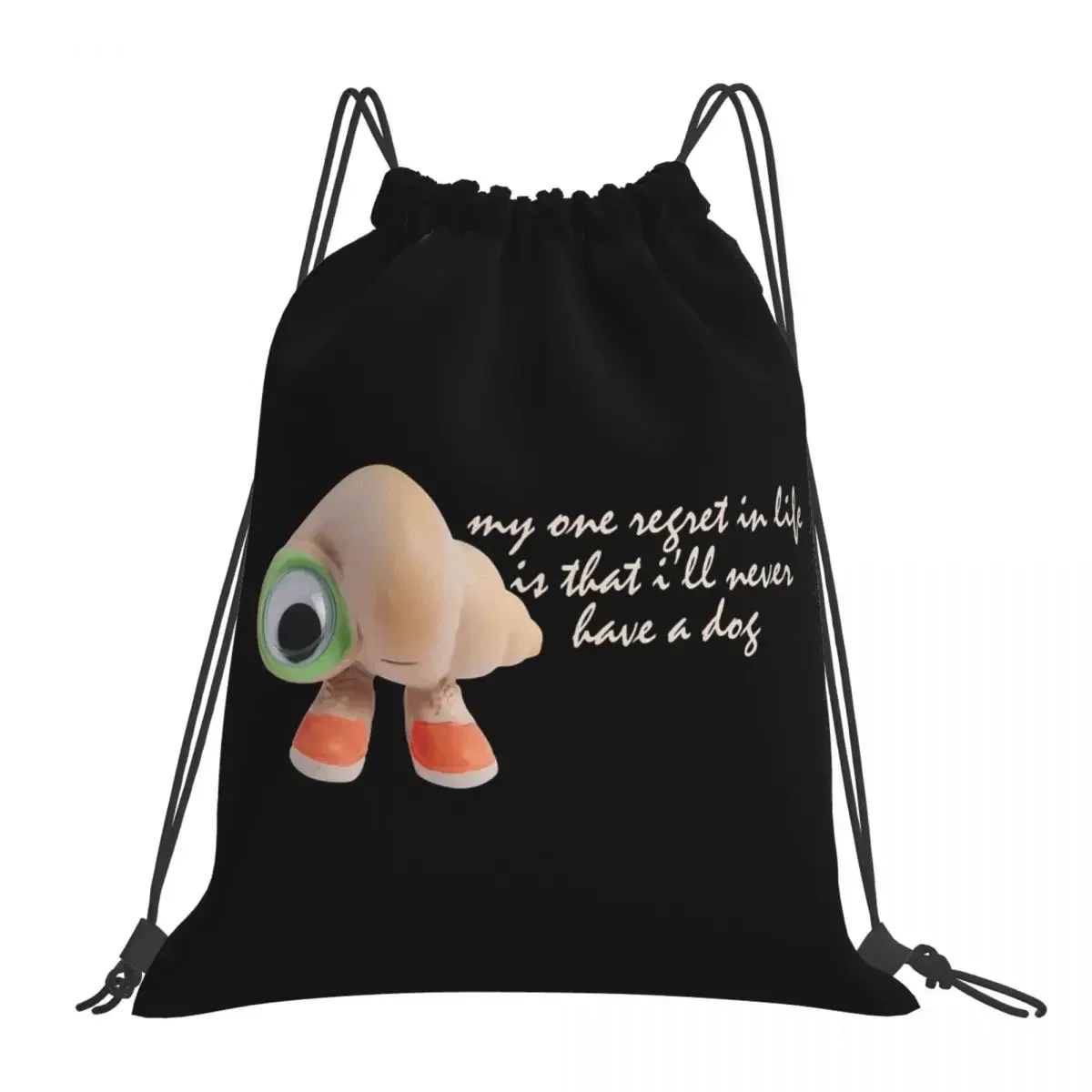 

Marcel The Shell Shoes On Backpacks Portable Drawstring Bags Drawstring Bundle Pocket Sports Bag BookBag For Travel Students