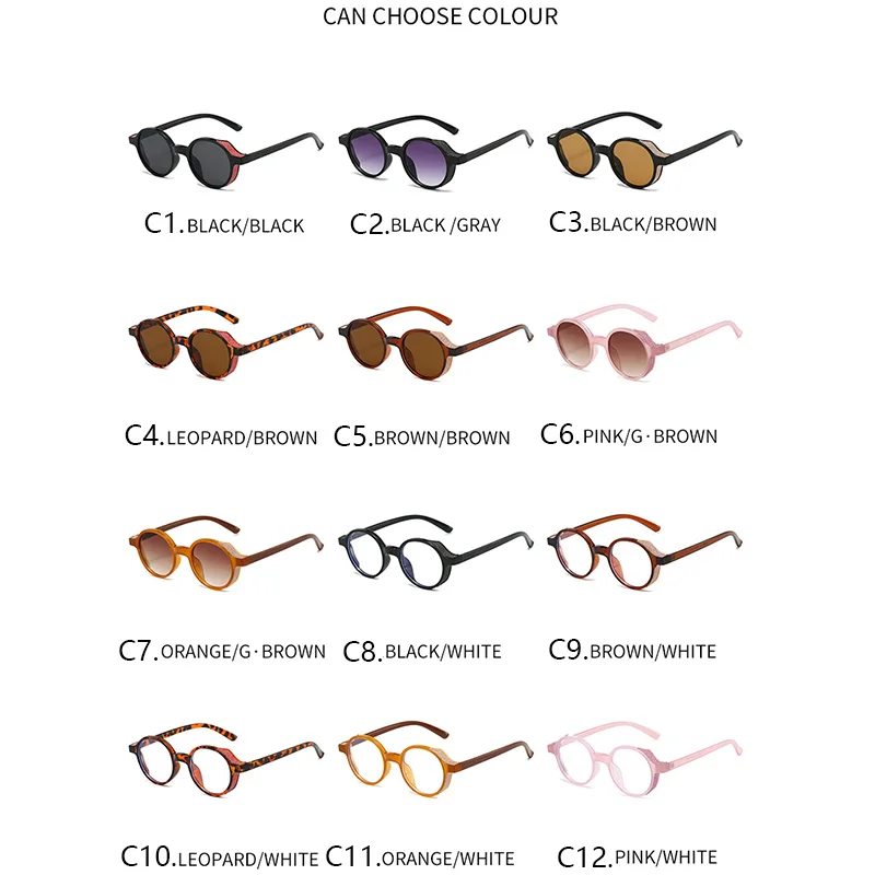 رائعة النظارات الشمسية المستديرة النساء الرجال الاتجاه الفاخرة العلامة التجارية نظارات شمسية الخروج السفر ظلال سيدة رجل UV400 نظارات واقية