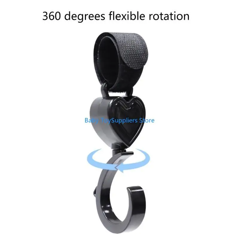 

R1WF 2 шт. Нескользящий крючок для коляски, крючок для покупок для детской переноски, велосипед, автомобиль, прочный