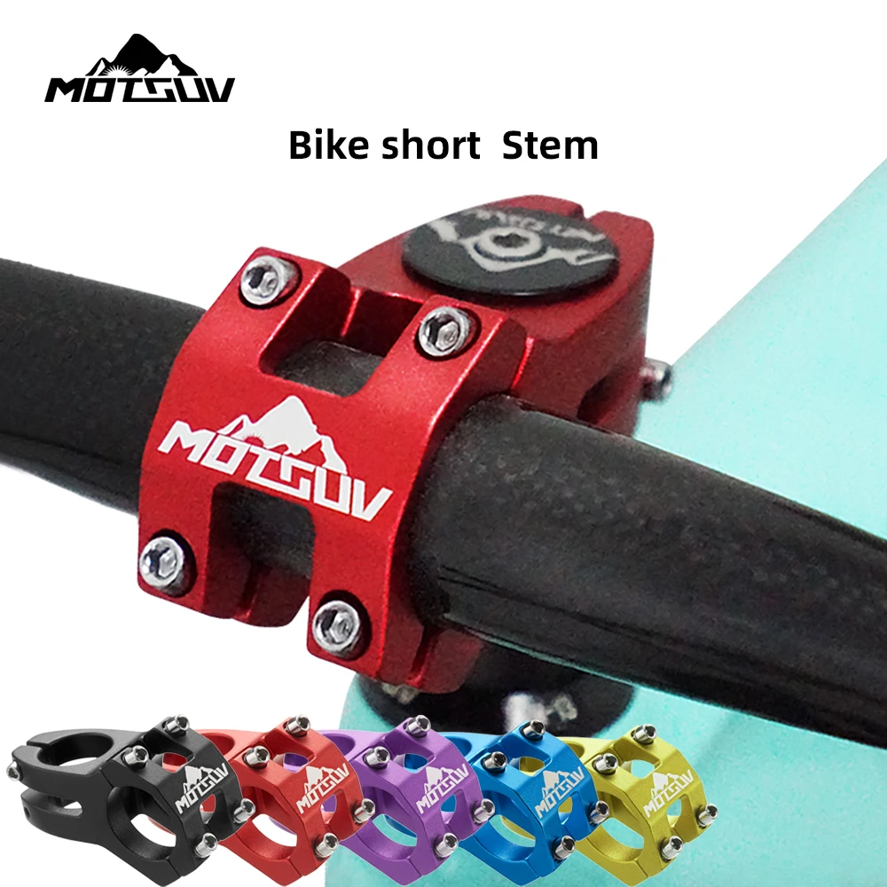 MOTSUV Bicycle Stem Road MTB Bike Handlebar Stem31.8mm Fork 28.6mm Cycling Aluminum Alloy CNC High strength Short Handlebar Part