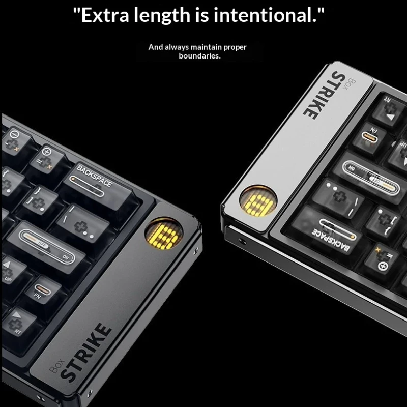 AULA BOX63 Mechanical Magnetic Shaft Keyboard CNC Full Aluminum Custom 64-Key Gaming Wired Mechanical Keyboards Gifts