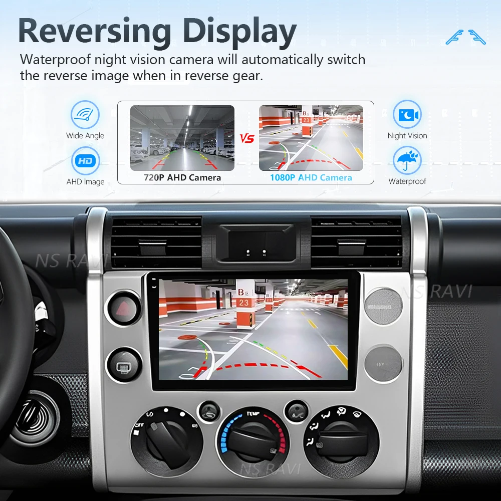 For Toyota FJ Cruiser J15 2006 - 2020 Carplay Auto Qualcomm DSP Multimedia Stereo BT 360 Camera Snapdragon Wireless Android 16 view 5