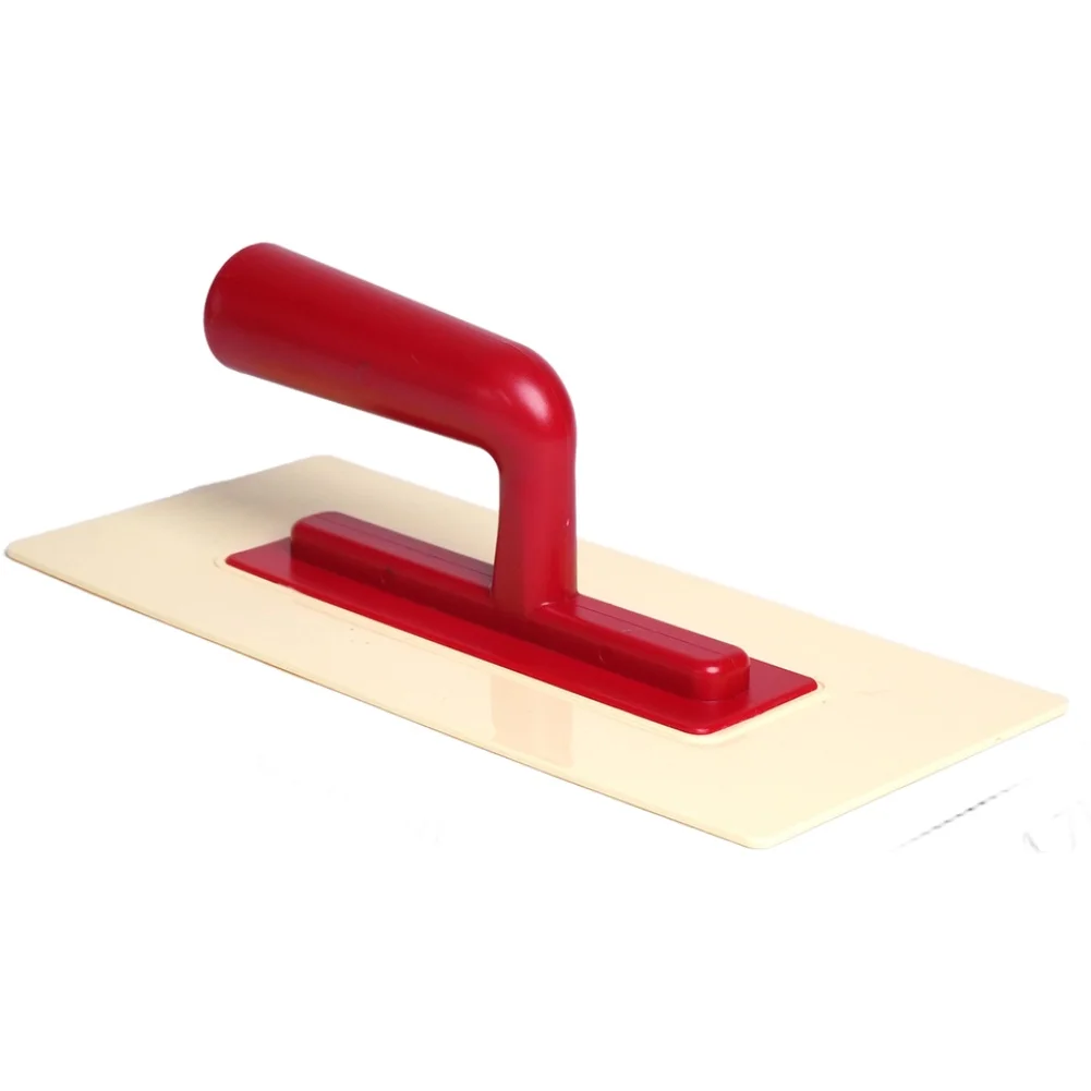 Red Handle Plastic Trowel, 120x176mm ABS Putty & Scraper For Home Renovation, Plastering, Spackle And Paint Removal
