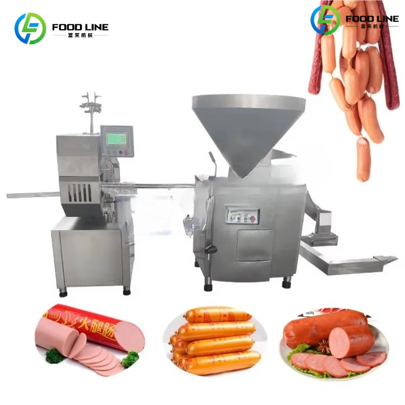 Customized Stainless Steel Automatic Meat Sausage Make Machine Vacuum Quantitative Sausage Fill Stuffer Machine