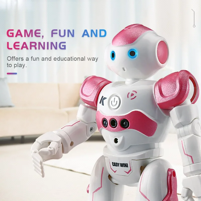 Juguete Genial, Coche de Juguete, Regalo Divertido - Robot RC Inteligente Kawaii, Coches RC con Sensor de Gestos y Voz, Coche a Control Remoto, Juguetes para Niños