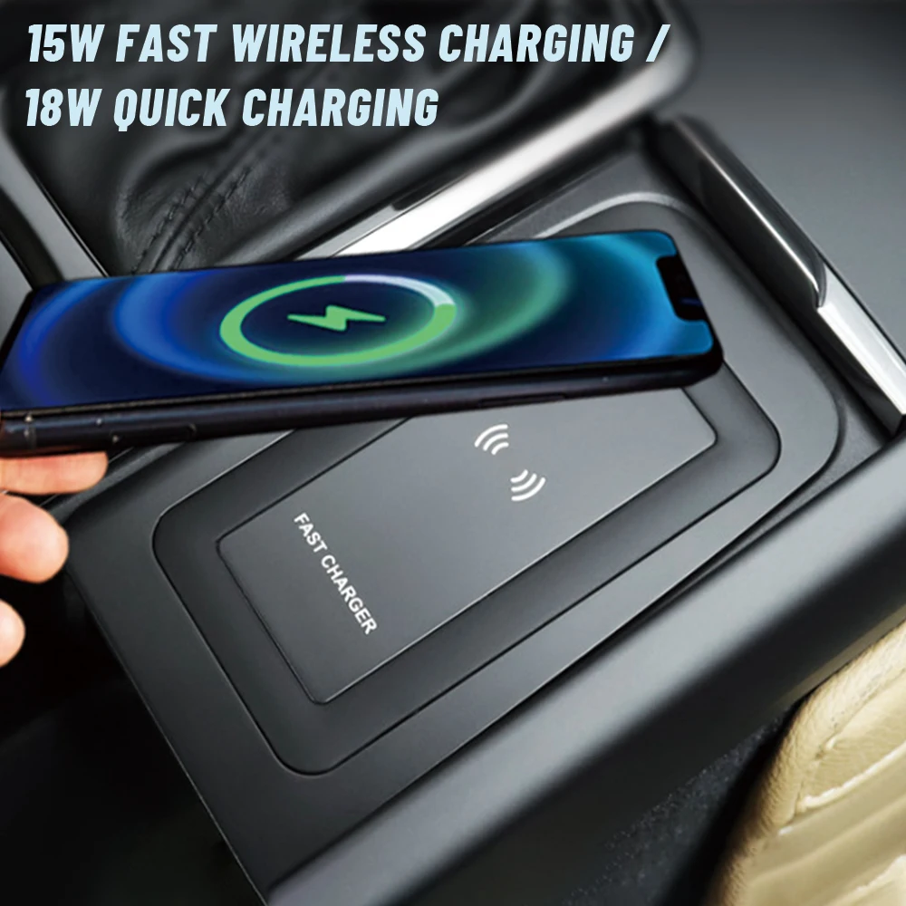 Wireless phone charger for Volvo XC90 XC60 S90 V90 S60 V60 C60 2018-2024 charging Plate Mobile Holder Car accessories