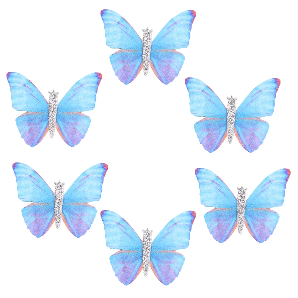 

6 Pcs Butterflies Hairpin Stylish Durable Comfortable Girls Women Parties Home Office Stainless Color High Quality