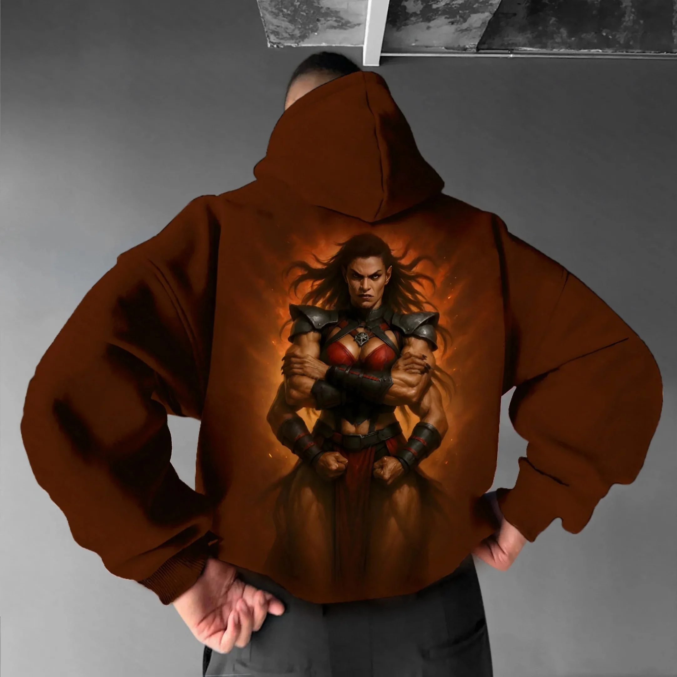 

Four Armed Warrior Queen Hoodie,Gaming Merch,Sweatshirt,Ultimate Fan Gear,Harajuku,Streetwear,Oversized Fit,Gothic,Men,Women