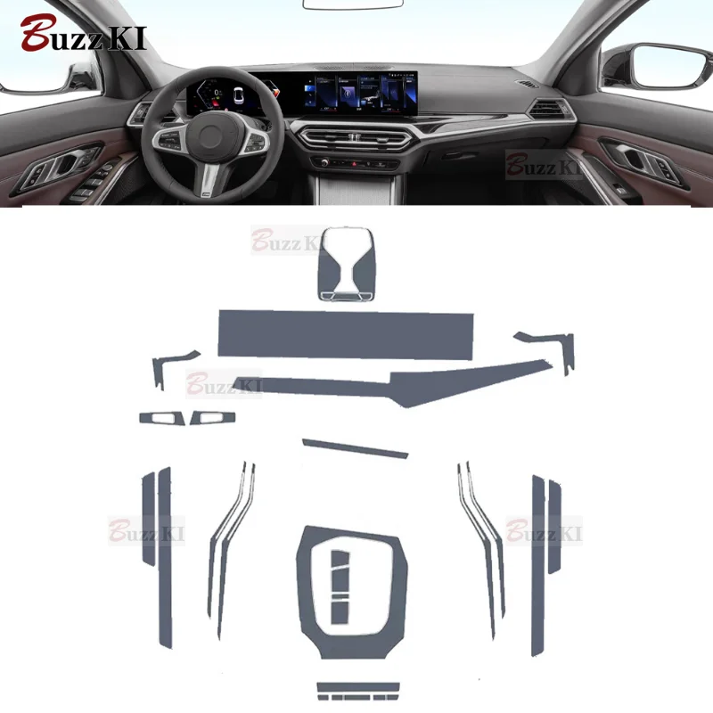 For BMW i3 G26 2022-2023 Gearbox Panel Navigation Screen Gear Automotive Car Interior TPU Protective Film Anti-Scratch Sticker