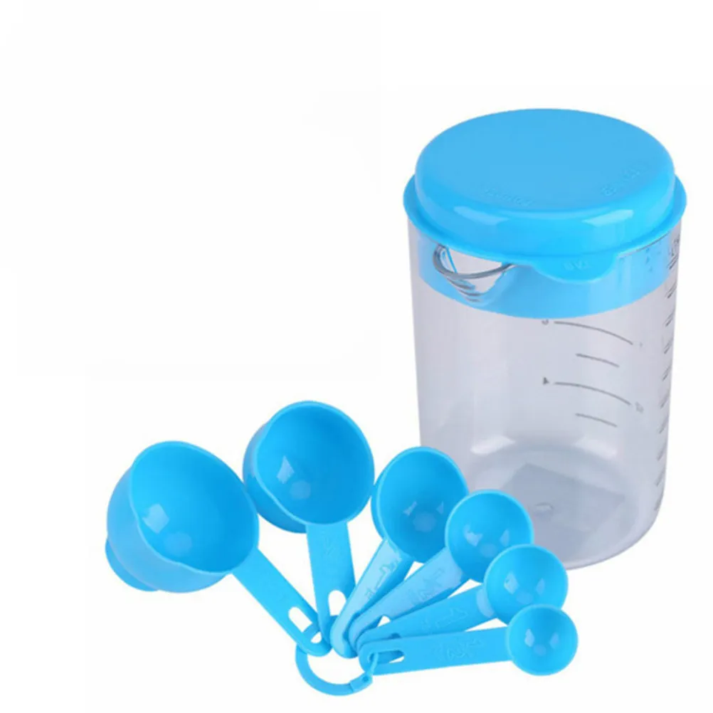 

14Pcs Kitchen Measuring Cups Spoons Set Precise Engraved Marks Detachable Design Food Safe Plastic Cooking Baking Tools Kit