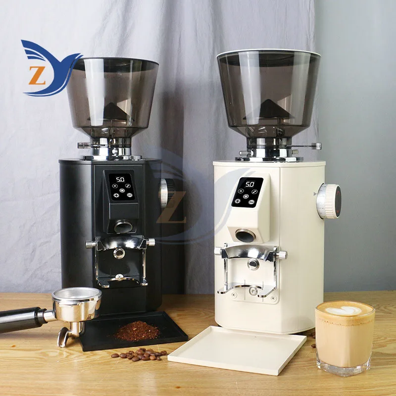 Coffee Machine Electric Flat Knife Espresso Grinder For Home Use Automatic Bean Special Electromechanical Commercial Equipment