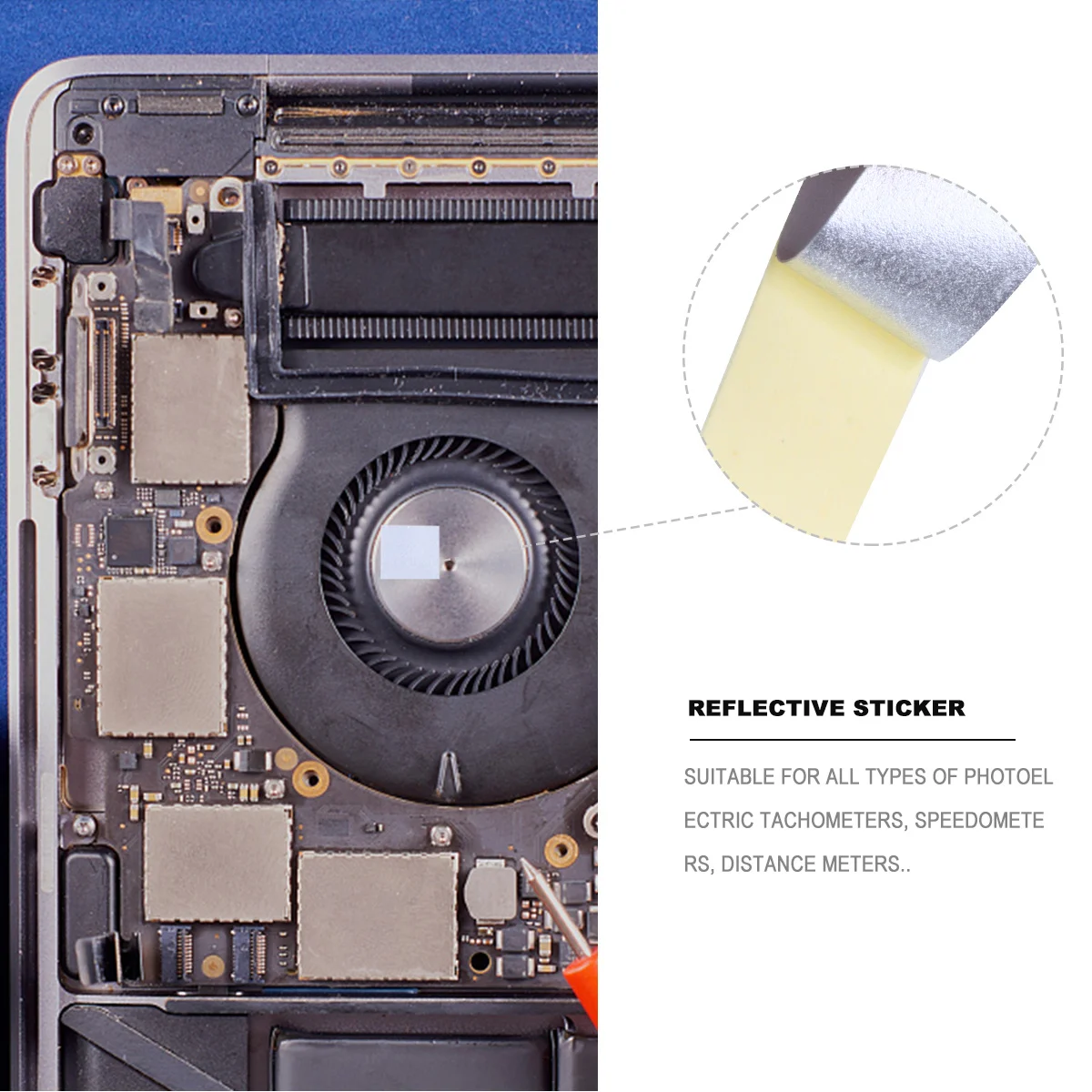 12Pcs Tachometer Reflective Strip Self Adhesive Reflective Tape High Performance Backing Optical Tachometer Use