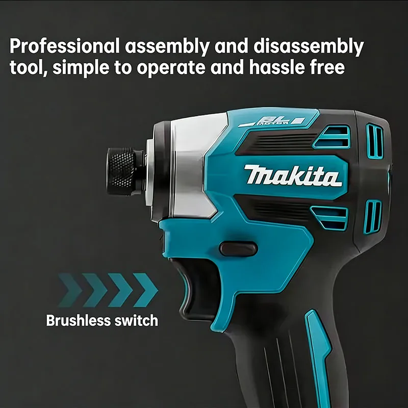 

Makita DTD173 18V Cordless Brushless Impact Driver 180Nm LED Light Electric Drill Screwdriver Multi-function Household Tool