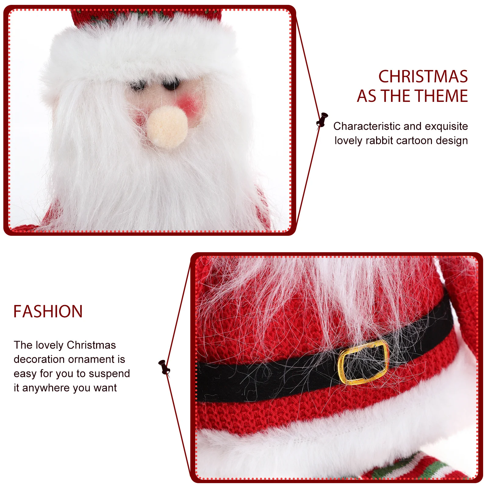 

Chic Xmas Hanging Ornament for Christmas Tree Door Decor Festive Holiday Pendant Home Party Decoration Long-Lasting