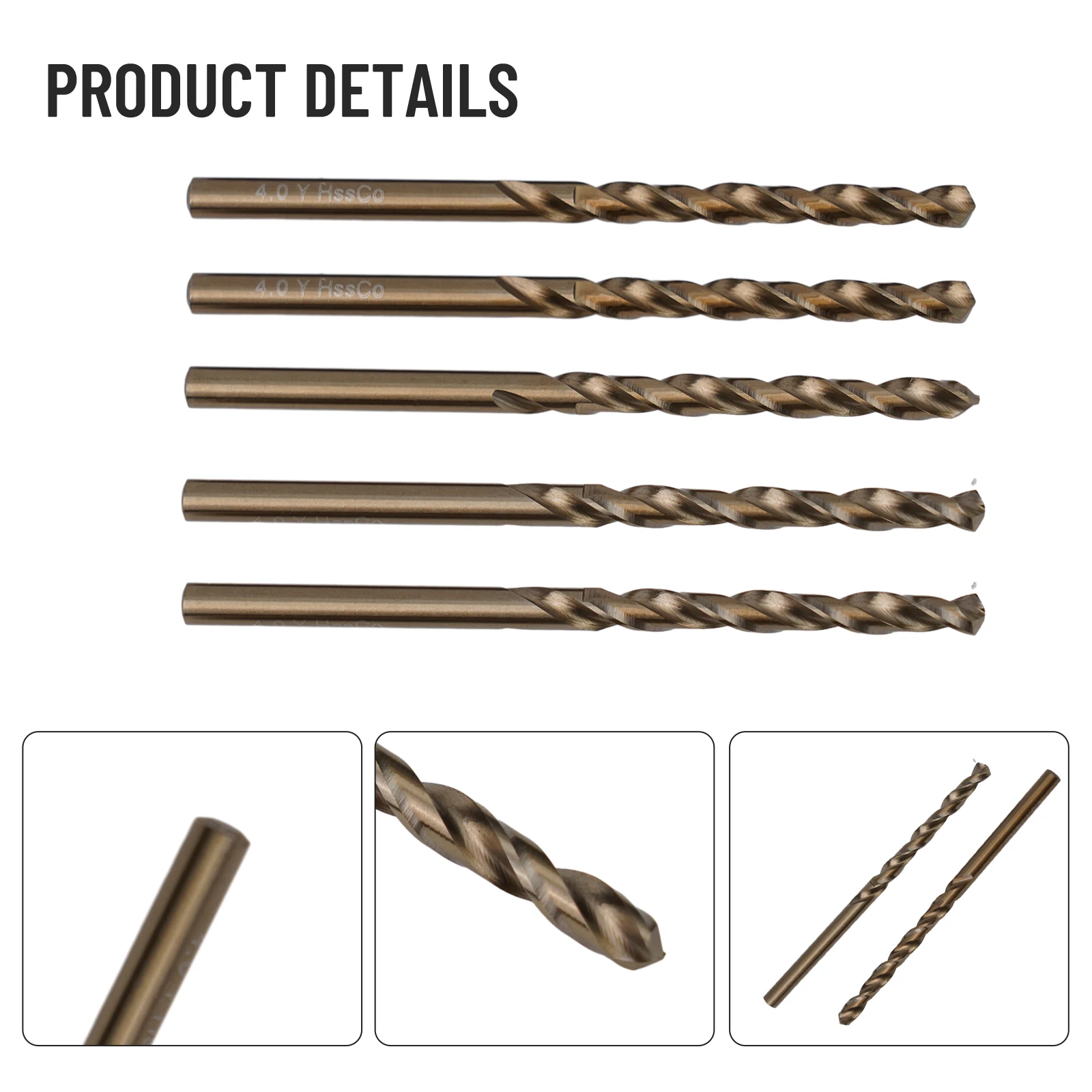 2223333111111   5pcs HSS M35 CobaltDrill Bit 1mm-4mm For Stainless Steel MetalDrilling Wood Hole Cutter Power Tool Parts