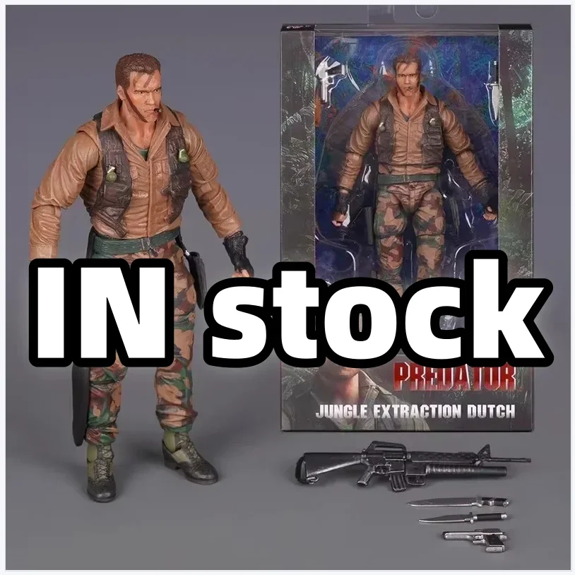 

Новая горячая новинка: Фигурка Neca Predator Jungle Extraction Dutch (Шварценеггер), статуэтка, модель, украшение для рабочего стола, игрушка, подарок