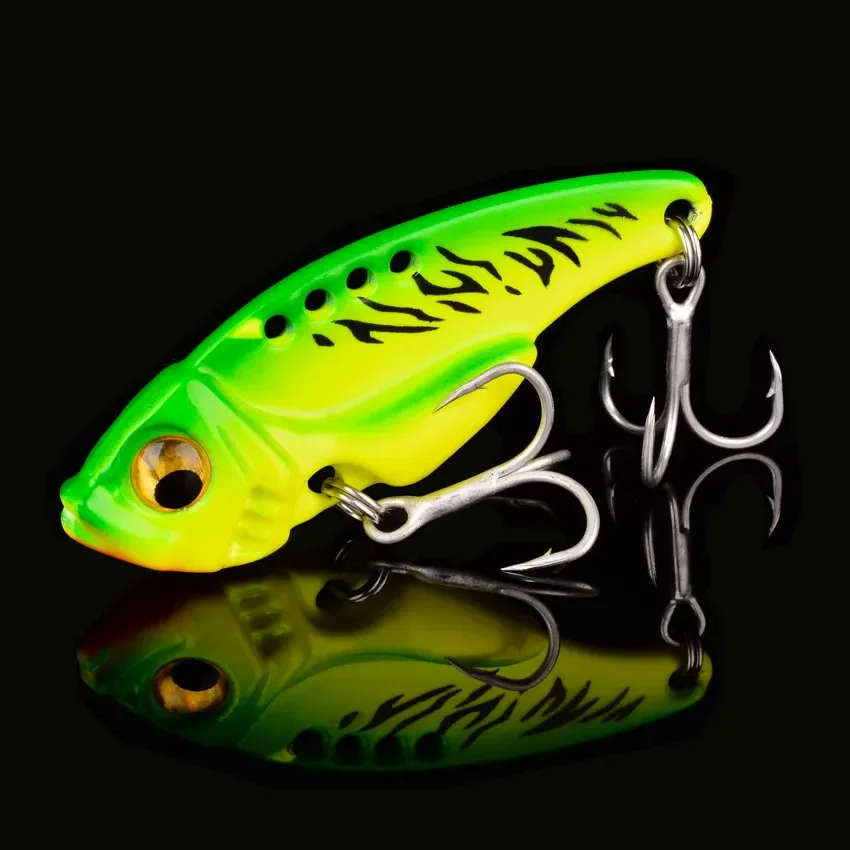 1Pcs 3D Eyes Winter Metal Vib Blade Lure 7g 10g 15g 20g Sinking Vibration Baits Artificial Vibe for Bass Pike Perch Fishing