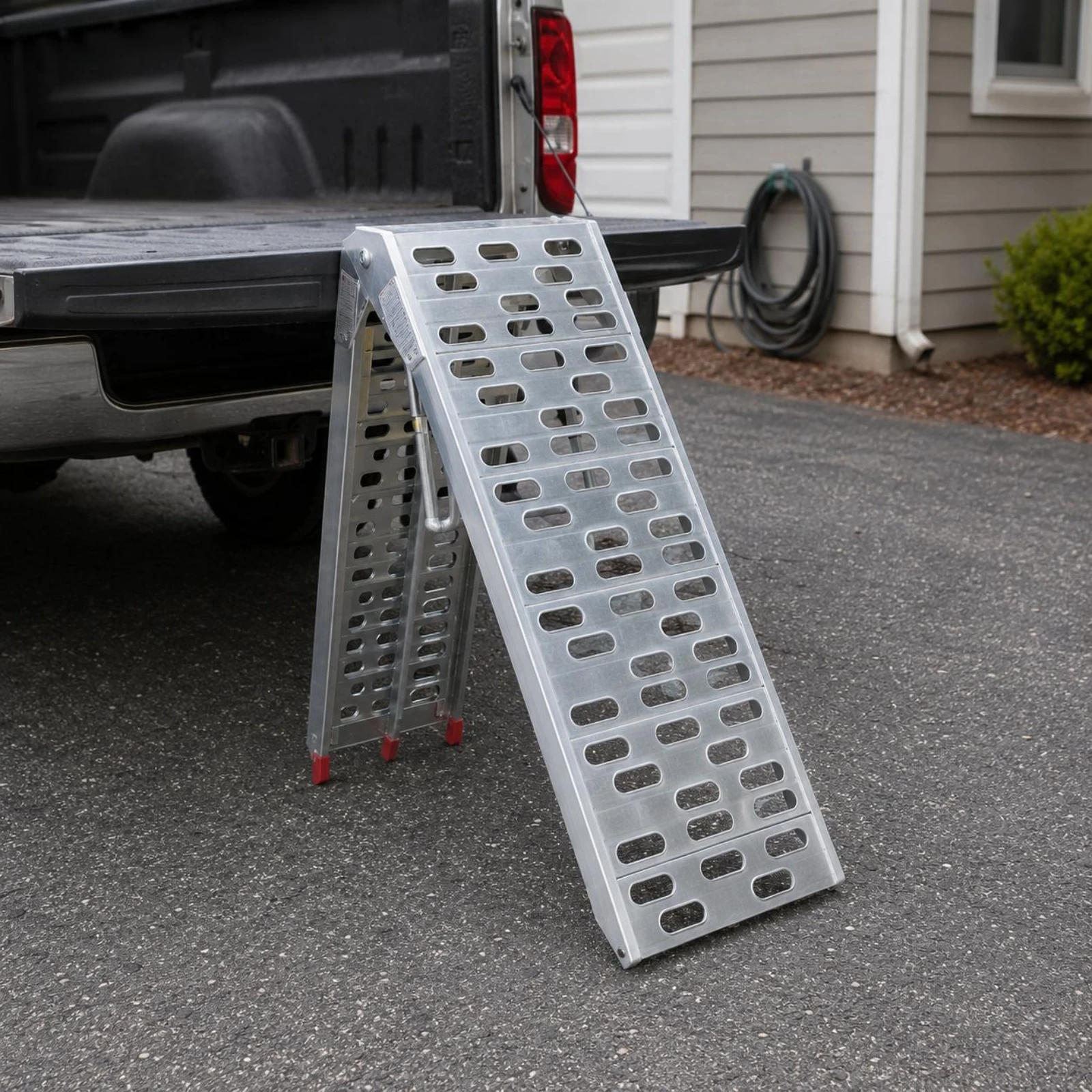 ATV Loading Ramp Two-Panel Motorcycle Loading Ramp Protective Caps Caps Portable