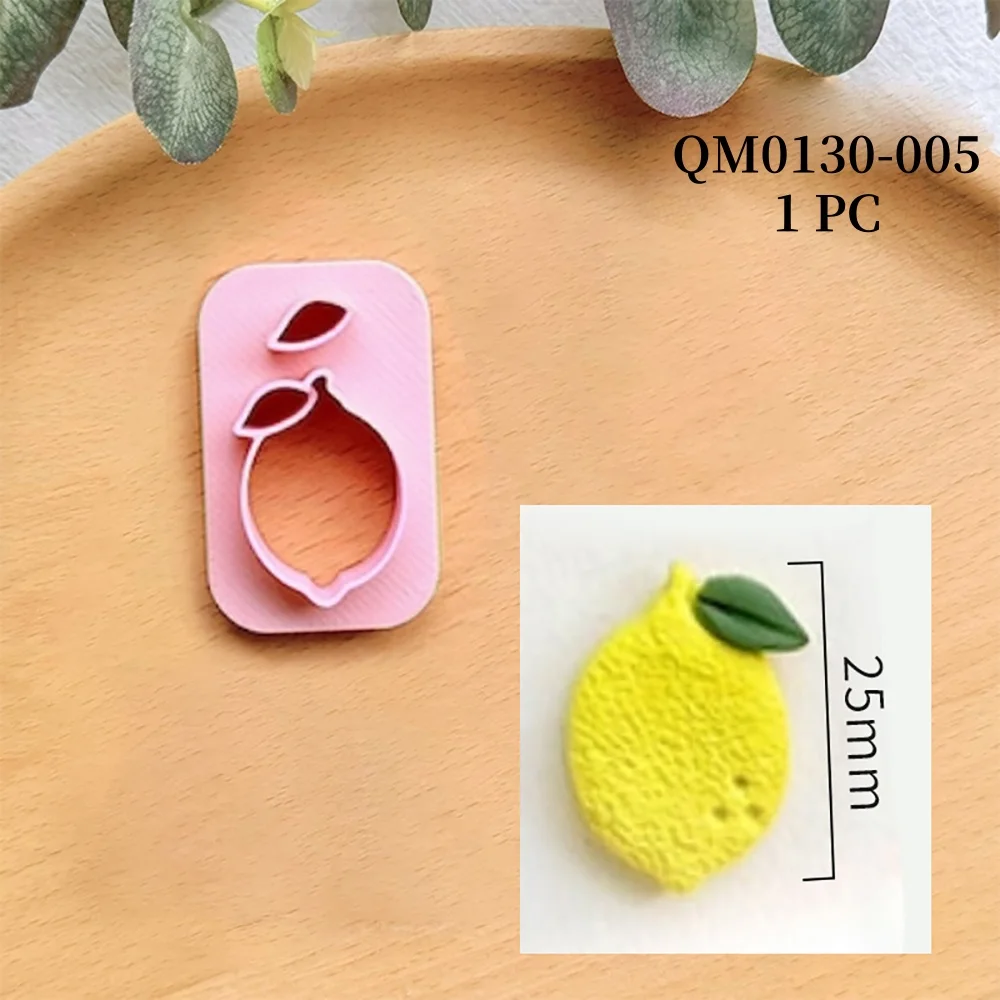 1PC Fruit Serie Polymeer Snijvormen Avocado/Peer/Watermeloen/Citroen/Bosbes/Druif/Perzik/Ananas Vorm Oorbellen Klei Mallen