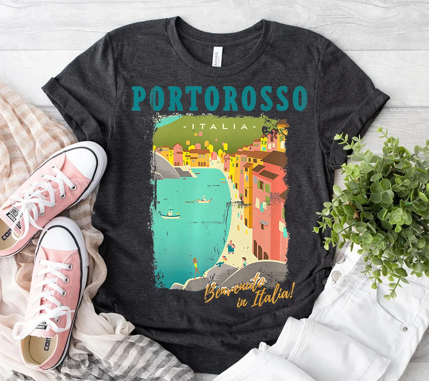 تي شيرت ديزني بيكسار لوكا بورتوسو "مرحبًا بكم في إيطاليا"، ملابس عائلة ديزني الوالدين والطفل، ملابس السفر ديزني بارك #5