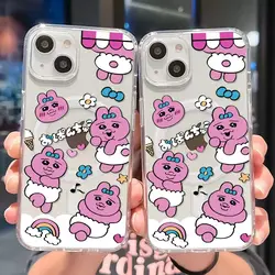 Cute Opanchu Usagis Magsafe Magnetic Phone Case for iPhone 16 15 14 13 12 11 8 7 Plus Pro Max X XR XSMax Soft Clear Tpu Cover