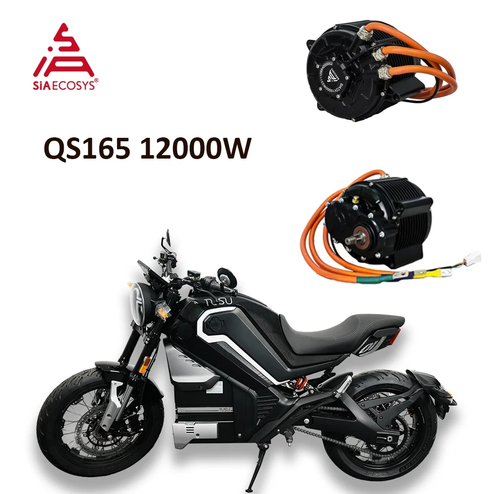 QS165 12000W 60mm Magnet Height PMSM Mid Drive Motor with 1:2.37 Gearbox for Off-road Dirtbike and Lightbike