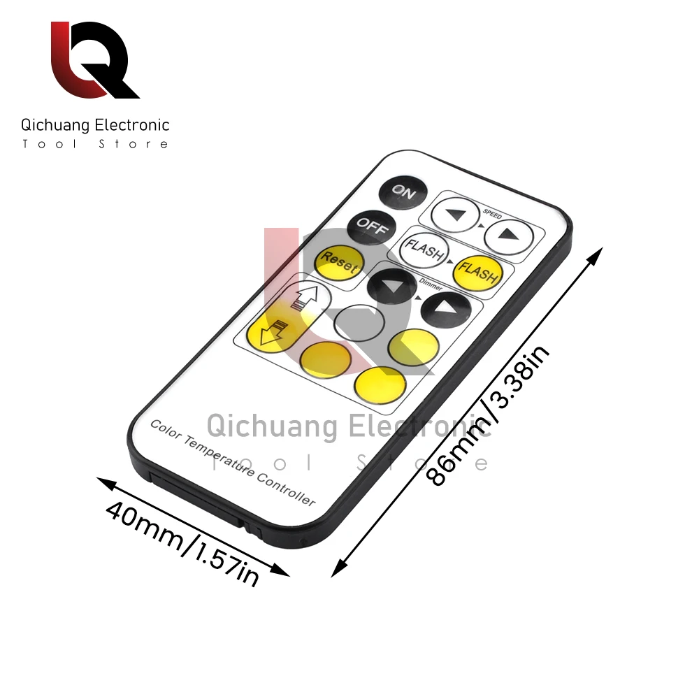 LED-Controller 15 Tasten LED-IR-Zweifarbiger Steuerer IR-Fern dimmer DC5-24V Fernbedienung Abstand 8-15M LED-Streifen leuchten