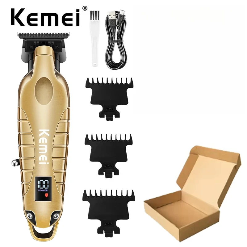 Kemei 2293 Professional Hair Beard Trimmer Men Barber Rechargeable Finish Hair Cutting Machine Zero Gapped Cordless Hair Clipper image 3