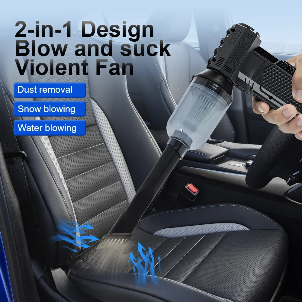 

Турбовентилятор, жестокий фен, электрическая воздушная тряпка, струйный вентилятор для очистки, инструмент для выдувания и всасывания 2 в 1, 400000 об/мин, 2025 год, выдув снега