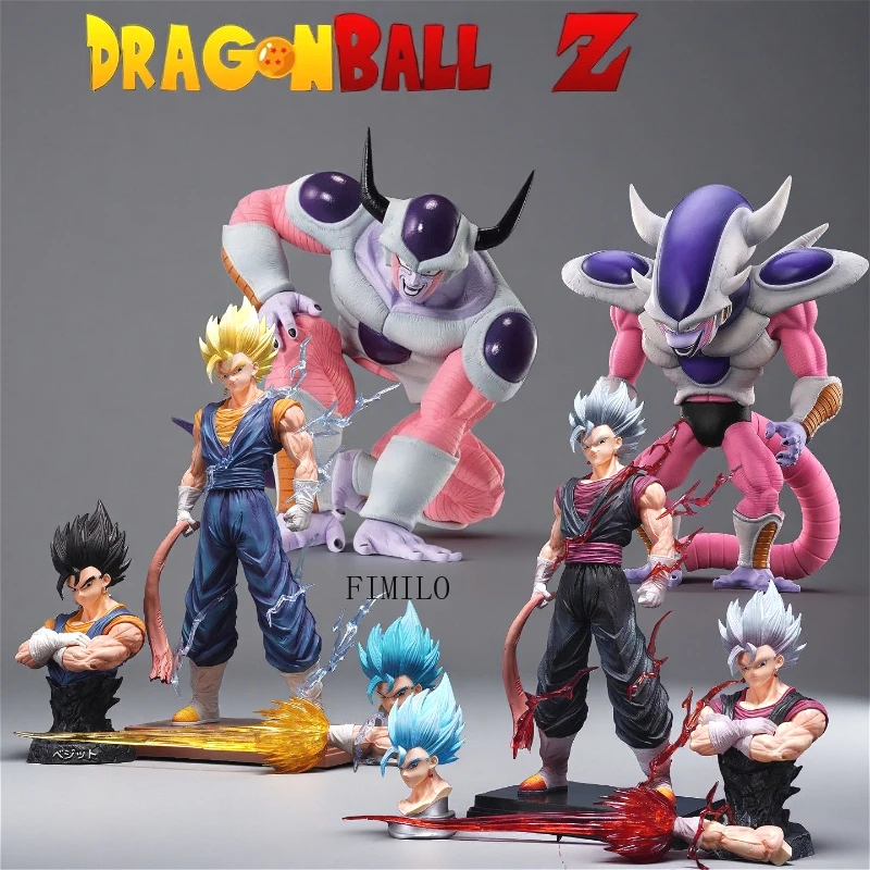 

Anime Dragon Ball Figures Son Goku Super Saiyan One HB Vegetto Three-headed Action Figures PVC Frieza Model Collectible Doll Toy