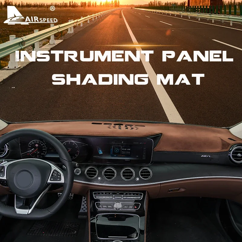 

Flannel Dashboard Cover Classic Pad for Mercedes Benz A C E Class W205 W213 W177 GLC X253 Sunshade Anti UV Dash Mat Non slip