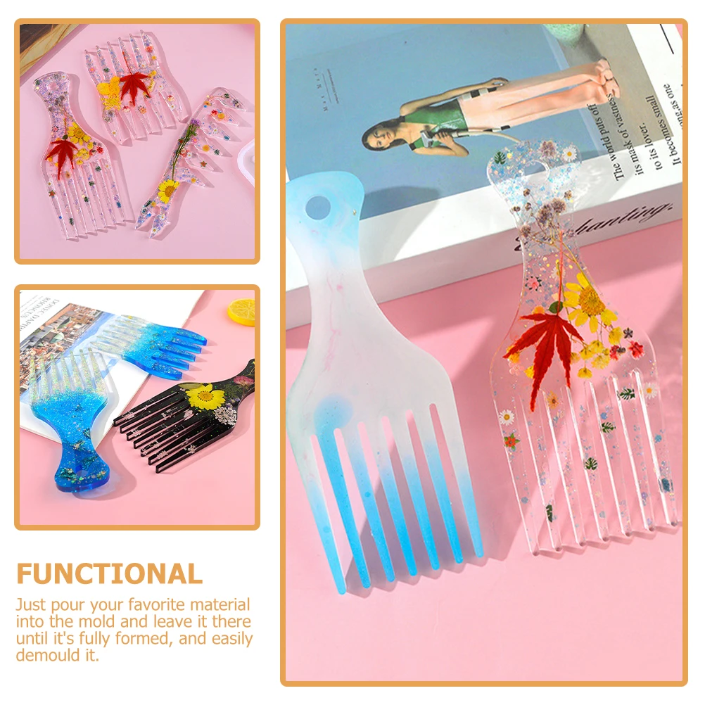 

Силиконовая форма для расчески, формы для самостоятельного изготовления волос, литье из смолы, гибкие кристаллы, эпоксидные ювелирные аксессуары, принадлежности для рукоделия