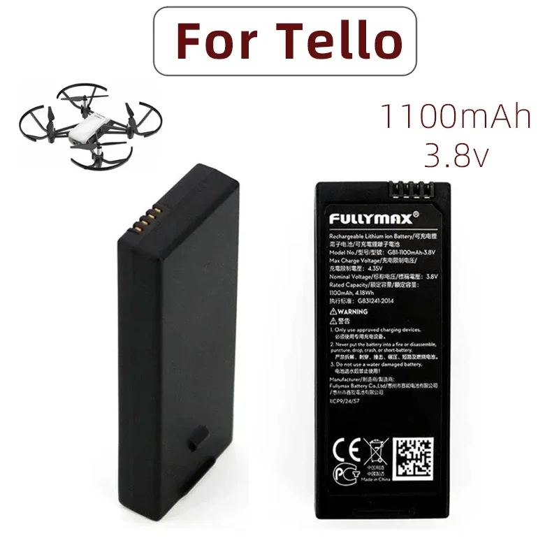 Do baterii DJI Tello Inteligentny zestaw baterii lotniczych 3,8 V 1100 mAh Bateria litowa do quadkoptera TELLO Części zamienne RC Drone