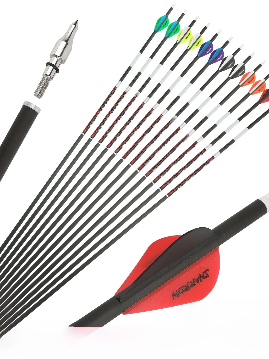 nouvelles-fleches-en-carbone-pur-phosphorescentes-jouets-de-lancer-pour-l'entrainement-et-la-competition-fleches-anti-perte-pour-arc-a-poulies-equipement-de-tir-a-l'arc