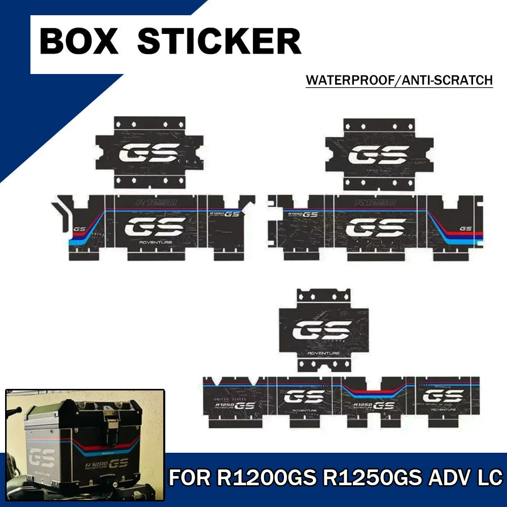 Motorcycle Aluminum Box Stickers For BMW R1250GS Adventure R1200GS Pannier Protector Decals For R1200 GSA R1250 GS ADV 2019-2024