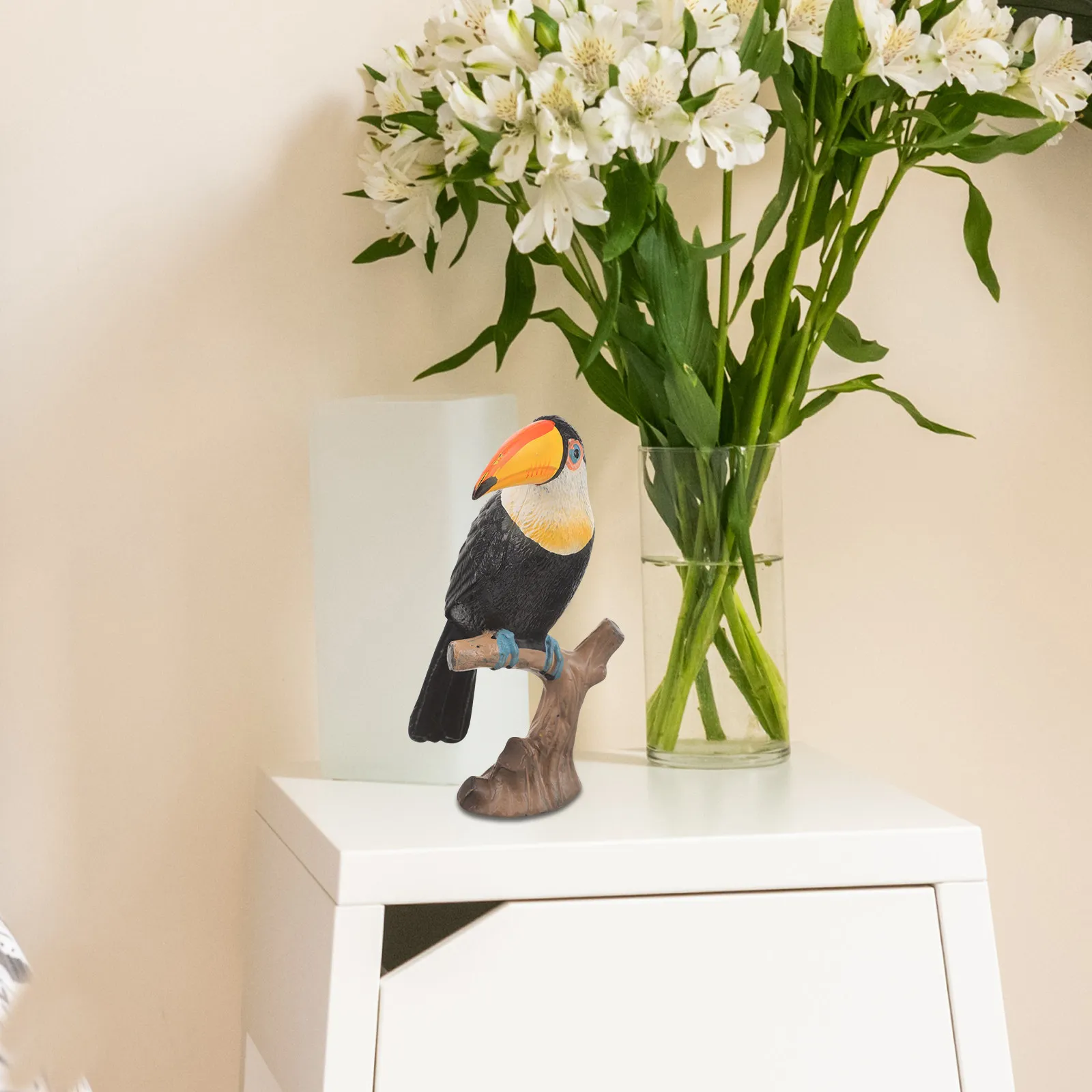 

Имитация птицы-туканца из ПВХ, реалистичная, красочная, для декора дома и комнаты, реквизит для фотосъемки, образовательная фигурка дикого животного