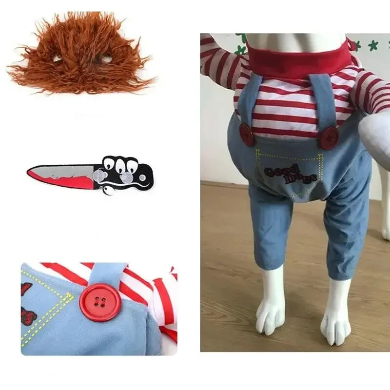 Halloween Dagger Pet Transformation Dress Festival Funny Knife Holding Dog Clothes Cat Standing Dress Pet Dress Up