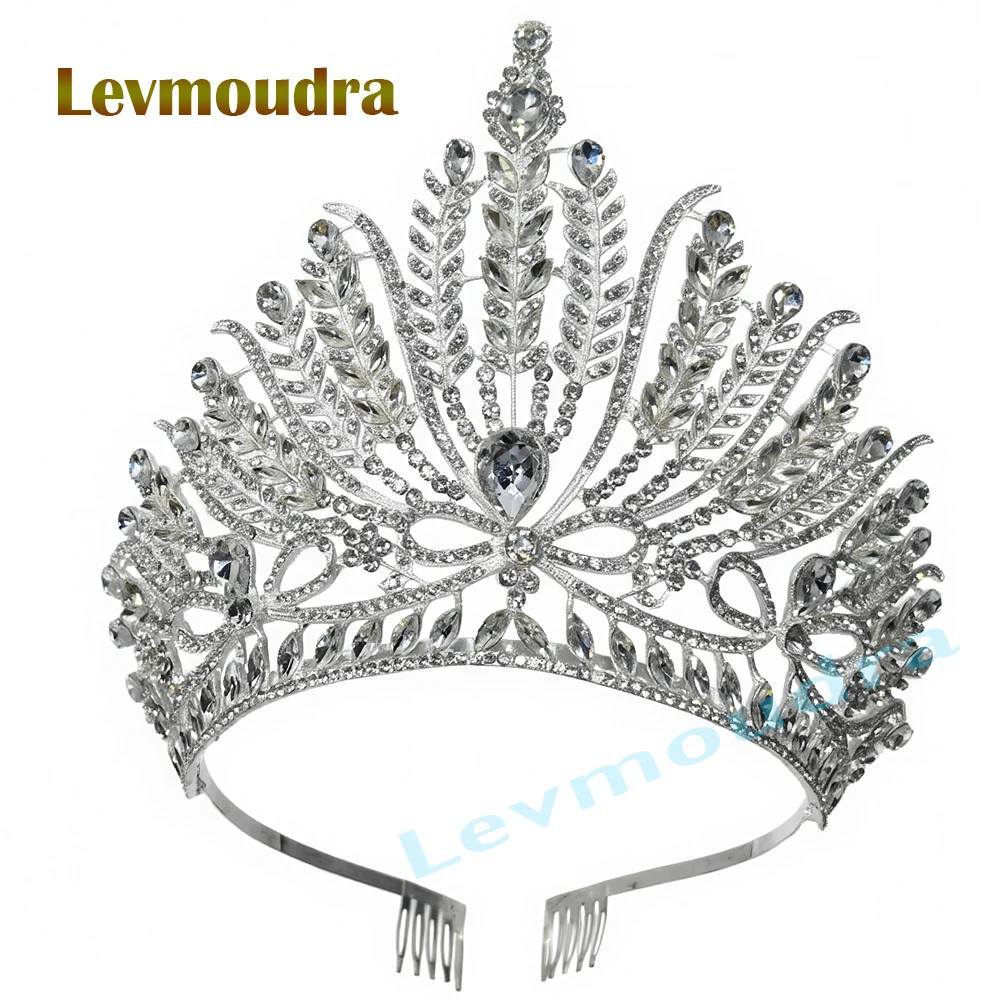 

Корона-тиара Levmoudra для женщин и девочек, свадебная тиара для невесты, аксессуары для волос в стиле принцессы для выпускного вечера, дня рождения, вечеринки Quinceanera