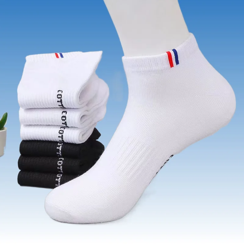 5/10 Pairs Summer Sweat Absorbing Breathable and Casual Socks 2024 New High-Quality Soft and Comfortable Men's Sports Socks