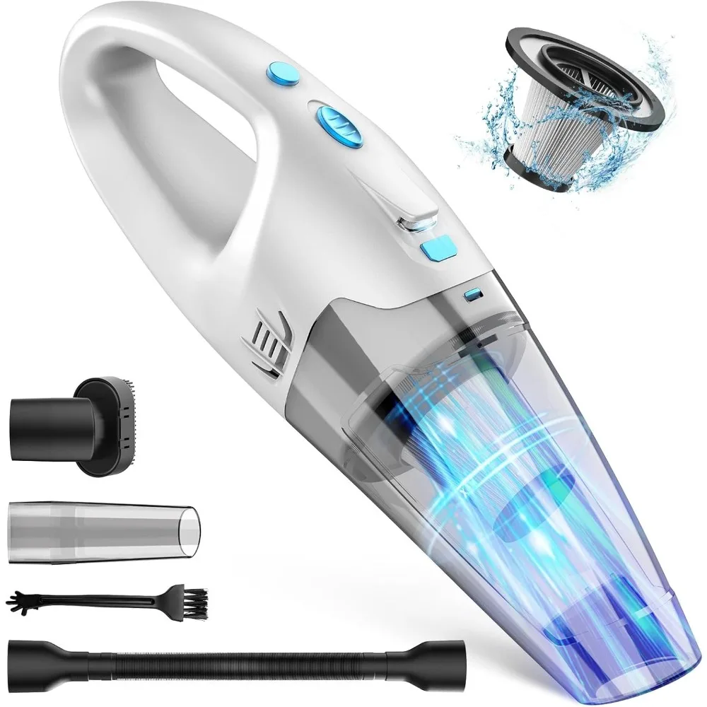 

Handheld Vacuum Cordless,Car Hand Cordless Rechargeable,Dust Busters Cordless Rechargeable with LED Light/Multi Accessories,1.6l