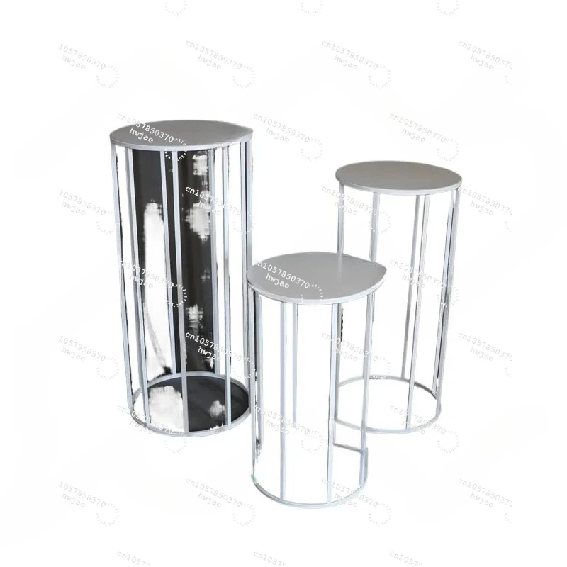 Round Cylinder Pedestal Cake Stands,wedding Dessert Table,Party Decor Birthday Cake Rack Plinths Pillars