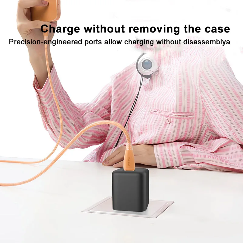 Silicone Protective Case Cover for Torras Ice Block 45W Double USB-C Power Adapter Shockproof Dust-Proof Skin Shell