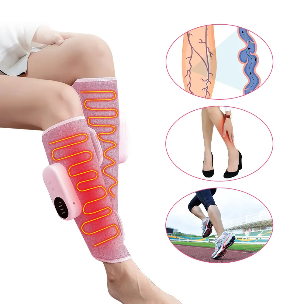 

Wireless Heated Calf Arm Wrap with Massage Vibration Air Compression Foot Leg Massager for Circulation Swelling Relaxtion Device